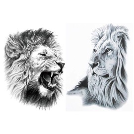 2 Sheets Temporary Religious Tattoos Cross Tattoos Saint Mary Tattoo Jesus Tattoo Lion Tattoo TBS8627 8631