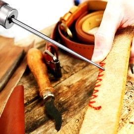 Dzxin Awls, 4 Pack Awl Tool Gourd Shape Wooden Handle Scratch Awl Tool Pin Punching for Leather Craft Cloth Pouch Hole DIY Handmade Maker Tool