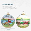 Art Studio Company - Hand Painted Christmas Ornament, Blown Glass,