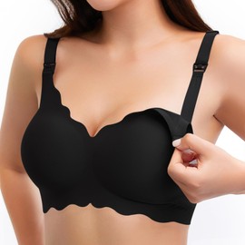 Elfrard Nursing Bras for Breastfeeding, Seamless Ultra Comfort Maternity Bra, Natural Shape, Pregnancy Sleep Bralette