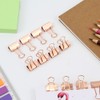 Pack of 100 Foldback Clips, 19 mm Paper Clips, Rose