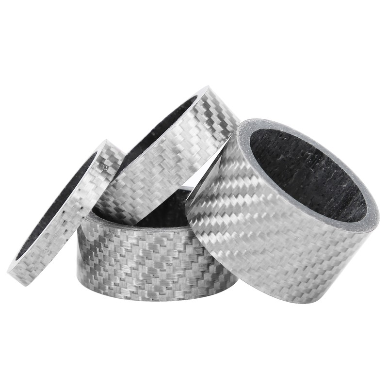 2 Set Carbon Fiber 5/10/15/20mm Bicycle Headset Front Fork Spacer