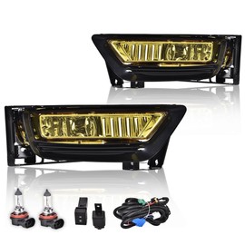 ALLGOOD Fog Lights w/Bulbs, Compatible with Honda Accord 2013-2015, Bumper Fog Light Driving Lamps Yellow Lens 1Pair