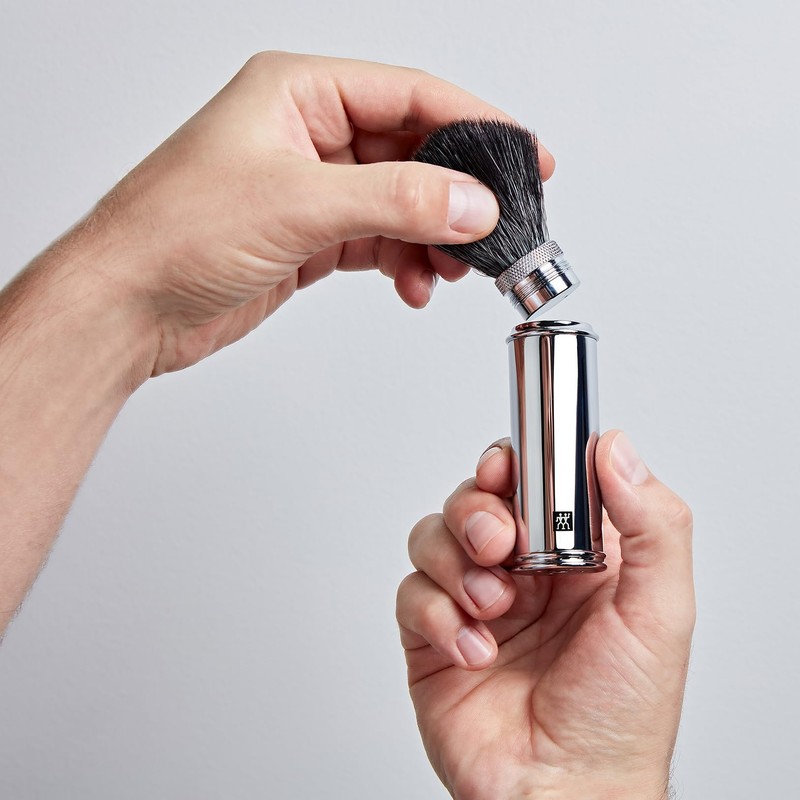 ZWILLING Travel Shaving Brush with Synthetic Hair for Travel, Vegan,