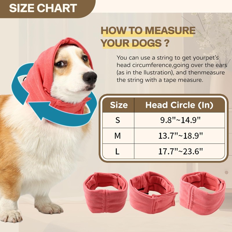 AOOLMOL Dog Head Ear Warp Relief Ear Muffs Noise Protection