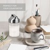 Aelga Glass Sugar Dispenser with Pour Spout, Weighted Pourer, for