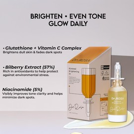 DR.ROSA Glutana C IV Brightening Serum – 15 mL | Glutathione + Vitamin C + Niacinamide | Korean Skincare for Dull, Uneven Skin | Lightweight Daily Glow Booster