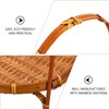 Cabilock Bamboo Easter Basket with Handles Woven Basket for Fruit