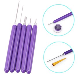 Woohome 8 pieces Pa8 pieces paper quilling slot pens tool set paper quilling set, 5 pieces quilling pen kit, 1 piece tweezers and 1 piece quilling curling coach