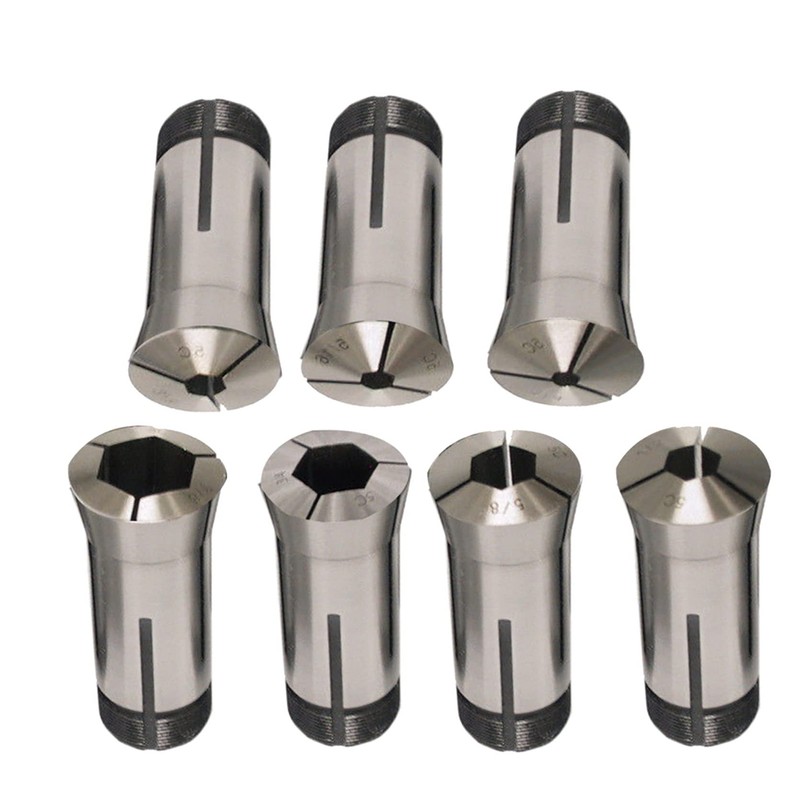 TJHSM 7pcs 5C Hex Collet Set, High Precision Fit for