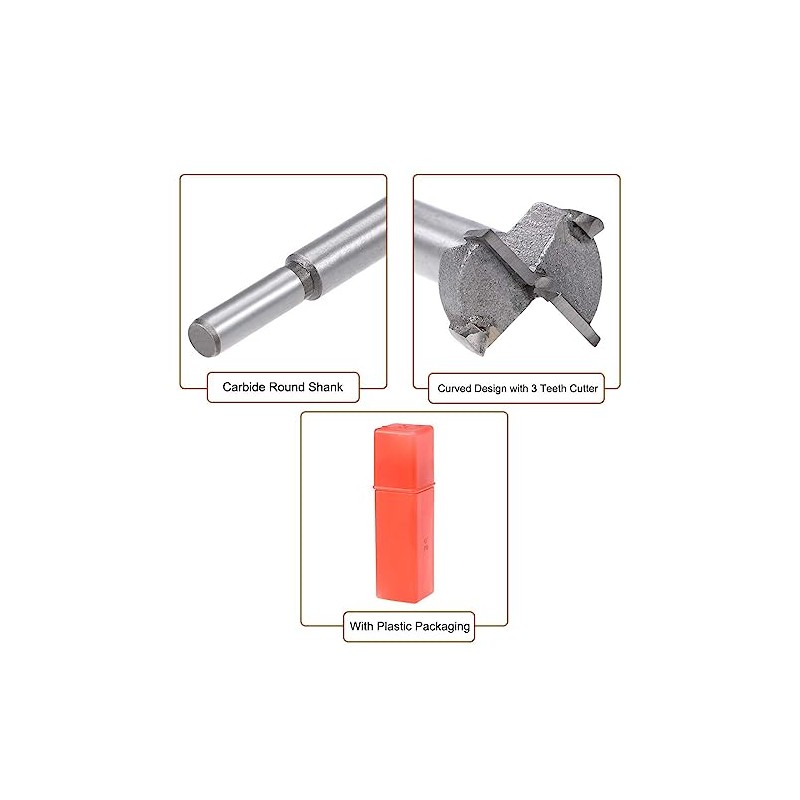 MACHSWON Forstner Drill Bits Tungsten Carbide Wood Hole Saw Opener