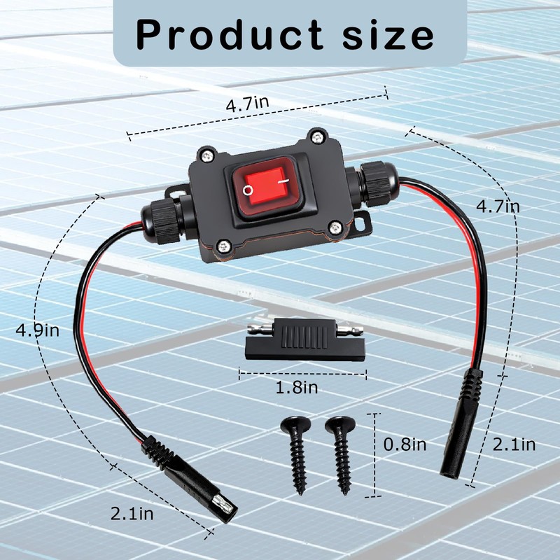 12V Inline Toggle Power Switch, 12AWG on/Off Switch SAE to