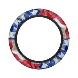 Panskyllis American Flag Steering Wheel Covers for Golf Carts Golf Cart Accessories Club Car Anti-Slip Size 13 3/4 13.5 14 Inch Odorless Comfy Steering Wheel Cover Gift for Women Men
