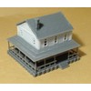 Outland Models Train Railway Layout Country 2-Story House White N