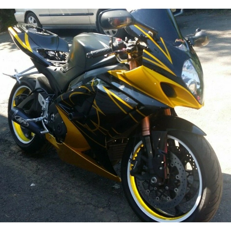 CGD Graphics REFLECTIVE MOTORCYCLE RIM WRAP INNER WHEEL DECALS STICKERS