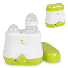 Cangaroo BabyDuo Bottle Warmer for 2 Bottles, Sterilisation of Small Parts, Colour: Green