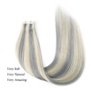 ABH AMAZINGBEAUTY HAIR Tape in Hair Extensions 20 Inch Silver