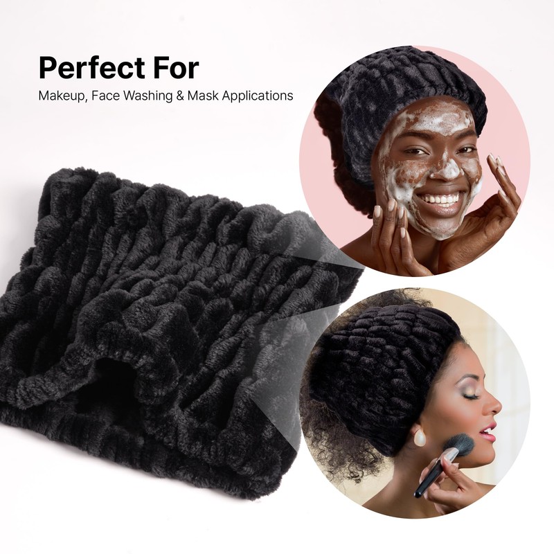Red by Kiss Extra Wide Spa Headband, Super Absorbent &