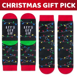 Zmart Christmas Gifts Socks for Kids - Light Socks, Xmas Stocking Stuffers for Boys Girls 10-12 Years Old