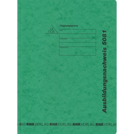 RNK 5081 Ausbildungsnachweis – File Folder, 9 x 12 inch, Special Card, Green