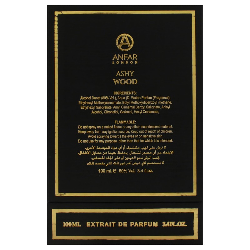 Anfar London - Ashy Wood for Men - 3.4 oz