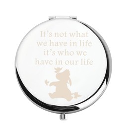 WUSUANED Eeyore Makeup Mirror It’s Not What We Have in Life It’s Who We Have in Our Life Jewelry Eeyore Lover Gift (Eeyore Lover Mirror S)