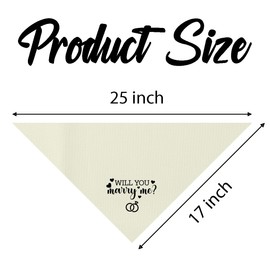 Will You Marry Me? Dog Bandana, Off-White Pet Dog Scarf Accessories, Dogs Engagement Bandana, Pets Triangle Muffler, Pet's Bandanas for Small Medium Dogs