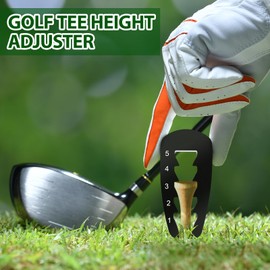 Colaxi Adjustable Golf Tee Height Tool Golf Training Aid Precision Tee Height Setter for Consistent Swings Portable Practical Improved Accuracy and Consistency Shots