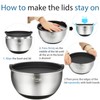 Wildone Mixing Bowls with Airtight Lids, Stainless Steel Nesting Mixing