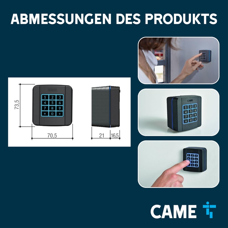 CAME Code Lock with CXN Bus Technology, 806SL-0280, Surface-Mounted, Advanced