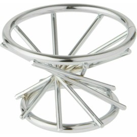 Bard's Silver or Gold  Toned Egg Stand/Holder -  Reversible for Goose or Hen Egg - Silver