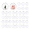 40 Pack 4 Inch Clear Fillable Ornament Balls