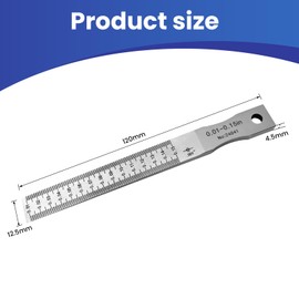 Taper Gauge Gap Welding Feeler Gauge 0.01"- 0.15" | Stainless Steel Taper Gauge | 0.001" Accuracy Gap Measurement Tool for Automotive, Construction, Ceramic