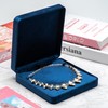 Akangbox Large Velvet Necklace Box for Chunky Necklaces & Pearl