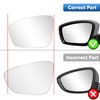 Turvysen Driver Side Mirror Glass Compatible with 2011-2018 Volkswagen Jetta,