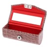 Estuche De Lápiz Labial Individual De Pu Marrón Anaranjado