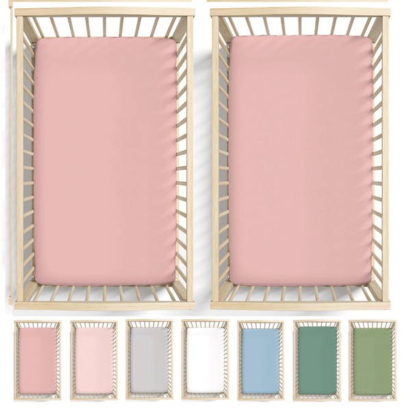 Bunnyjik GOTS Organic 2 x Cot Sheets 120x60 Fitted -