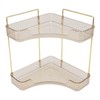 2 Tier Corner Bathroom Countertop Organizer Space Saving Easy Assembly