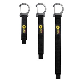 Wrap-It Storage Quick Clips - Assorted 3-Pack Black - Cable Straps with Clips for Hanging Garage Accessories and Extension Cord or Hose Hanger