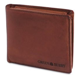 Greenburry Vintage Washed Leather Wallet 13 cm, Chestnut, coin purse