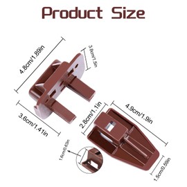 5 sets for kenlin Drawer Slide Track Guide Glide - Replacement Parts for Dressers and Nightstands - Bottom Mount - Brown (5)