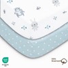 Lovely Hippo 2 x Fitted Sheets 83 x 50 cm