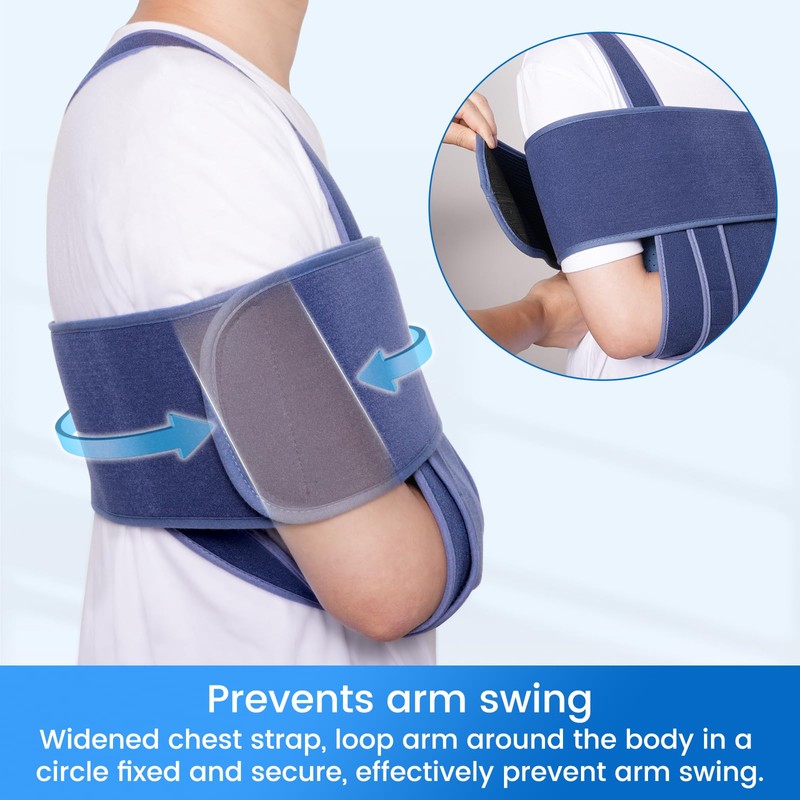 Velpeau Arm Sling for Sleep, Shoulder Immobilizer for Women &