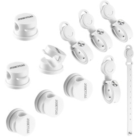 Combo Cord Organizer Holder and Magnetic Desk Cable Clips Management JOIKYCAI, Wire Charger Holder for Nightstand, Kitchen Appliances, Office Supplies, Phone Cable, Wall, Car - White