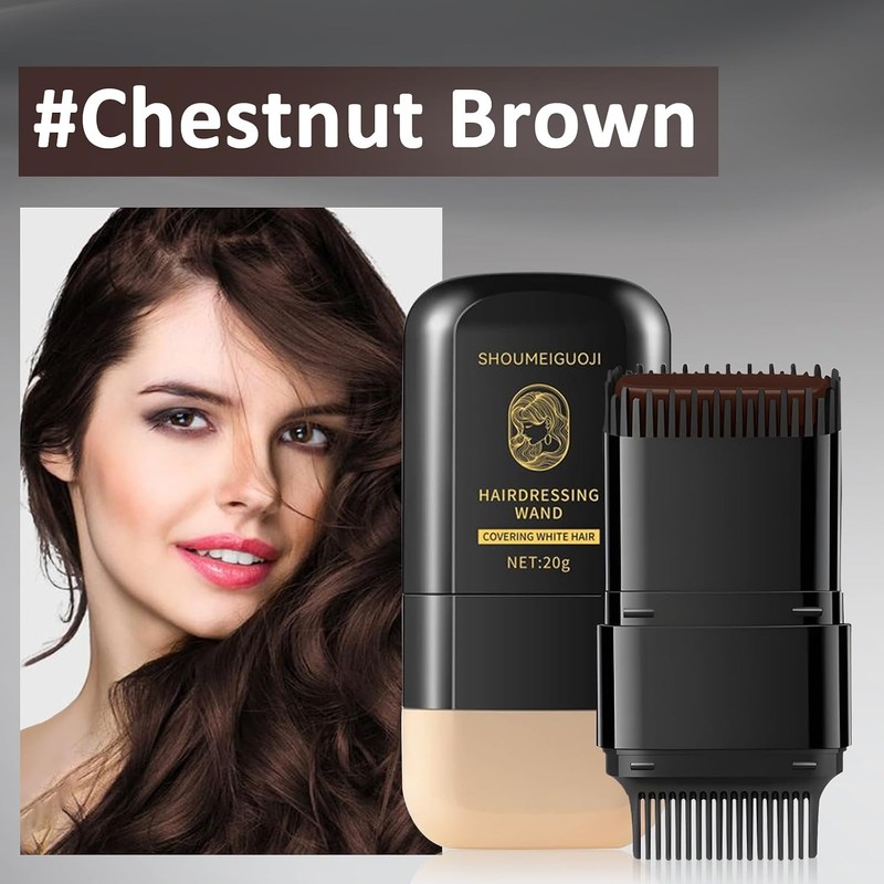 2 en 1 Portátil Peine para Tinte de Cabello, Marrón