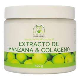 Crema facial 400 g extracto de manzana y colágeno | nutre y reafirma día/noche