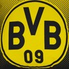 Borussia Dortmund, Polyester, BVB cushion with emblem, black/yellow, 40 x
