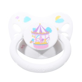 Landofgenie Adult Size Printed Dummy Large Teat Shield Dummy White