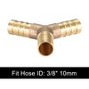 sourcing map 10 mm or 3/8 inch ID brass hose