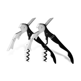 Vituzzi Sacacorchos para Vino de Acero Inoxidable con Corta Cápsulas. Saca Corchos para Sommelier Profesional con Práctico Mango de Fácil Agarre y Uso. Wine corkscrew (2)